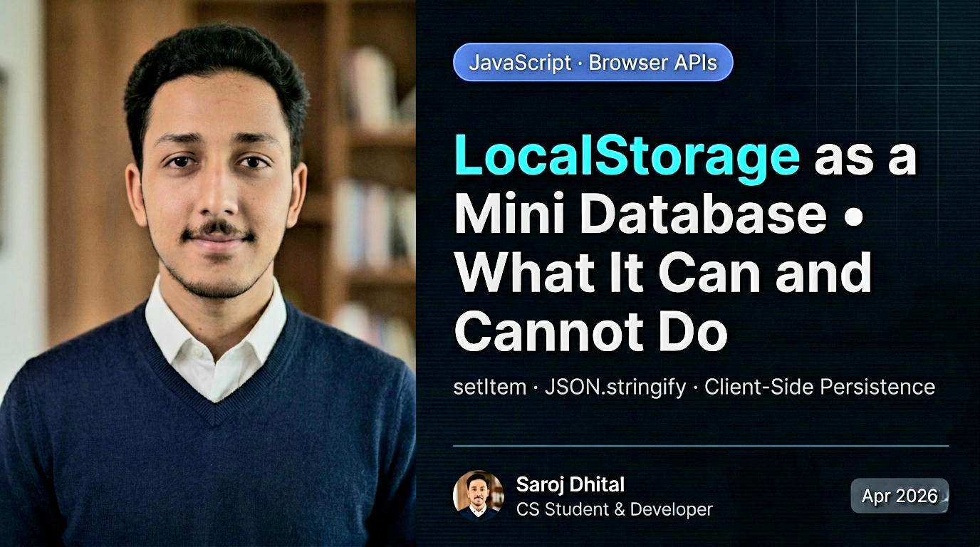 LocalStorage as a Mini Database: What It Can and Cannot Do